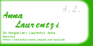 anna laurentzi business card